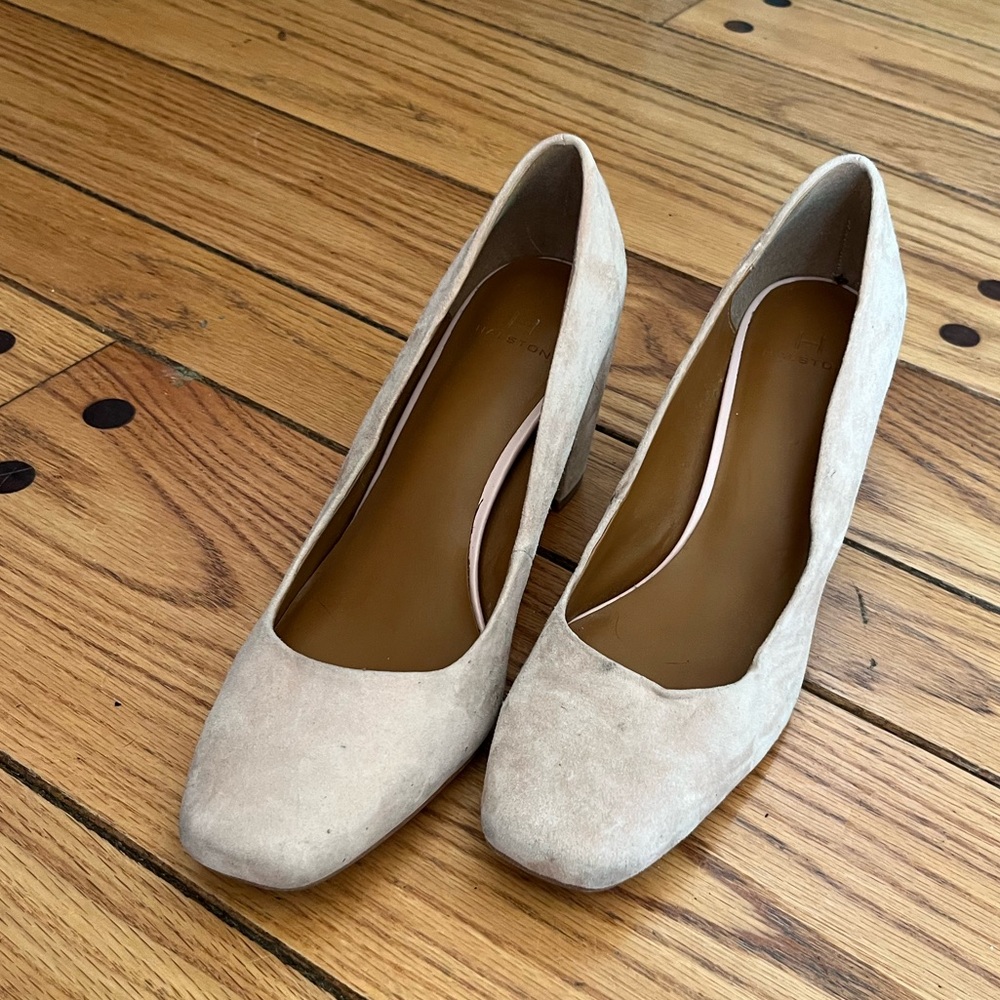 Halston chunky heel